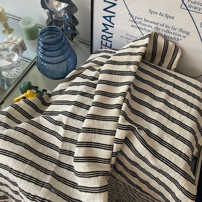 Striped Double-Layer Gauze Blanket