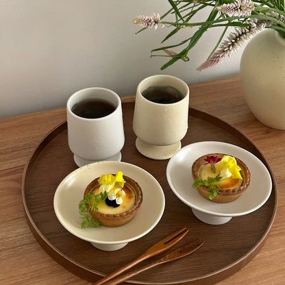 Hyeum Matte Pedestal Dessert Plate