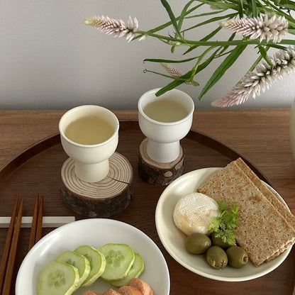 Hyeum Matte Ceramic Soju Cup & Serveware Set (4-Piece Gift Set) - close up