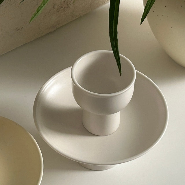 Hyeum Matte Ceramic Soju Cup & Serveware Set (4-Piece Gift Set) - lifestyle