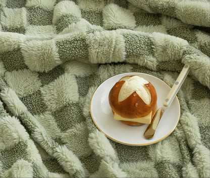 Fluffy Check Winter Blanket