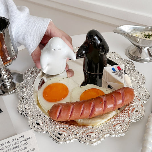 Ghost Ceramic Salt & Pepper Shaker Set