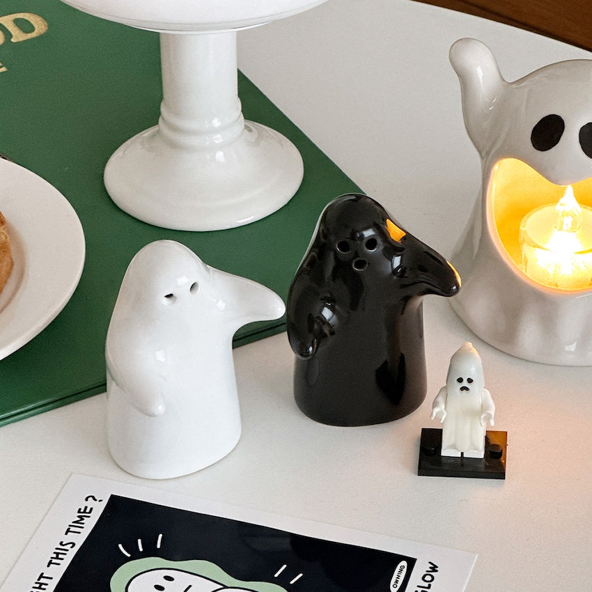 Ghost Ceramic Salt & Pepper Shaker Set