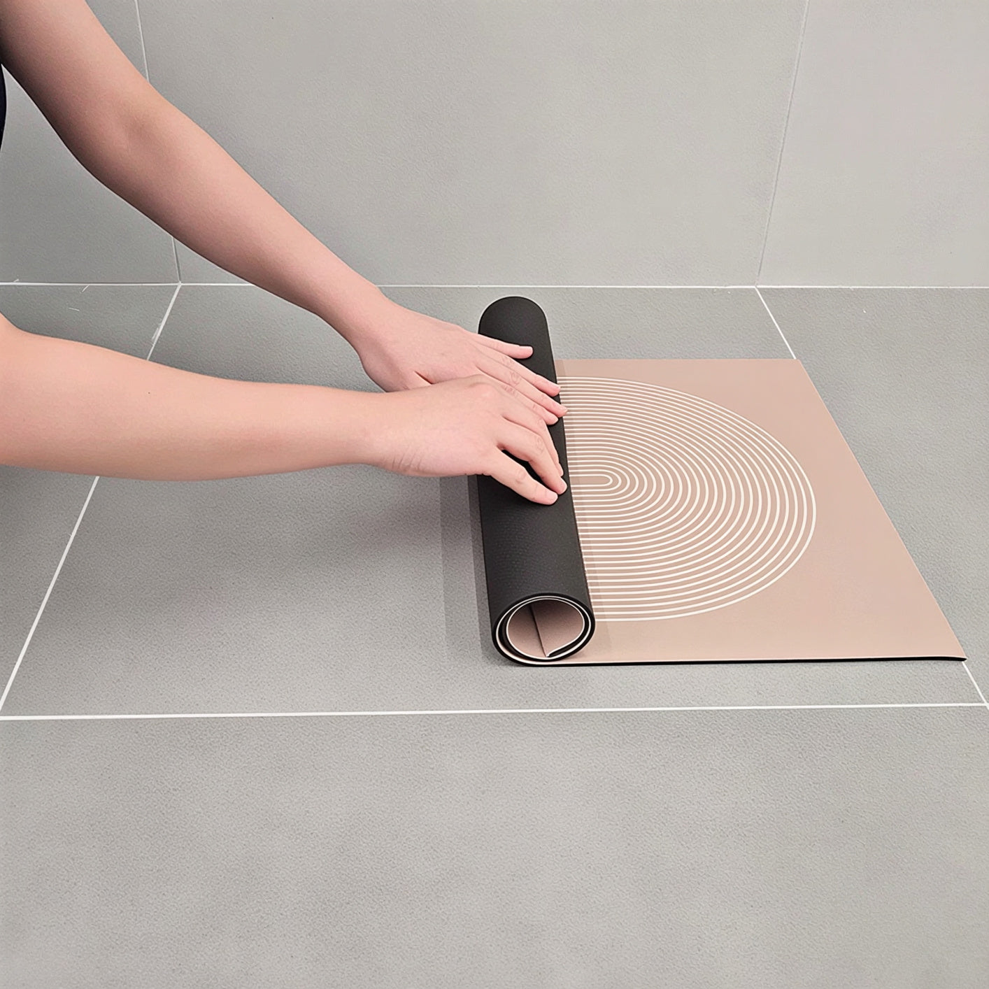 Geometric Washable Diatomite Kitchen Mat
