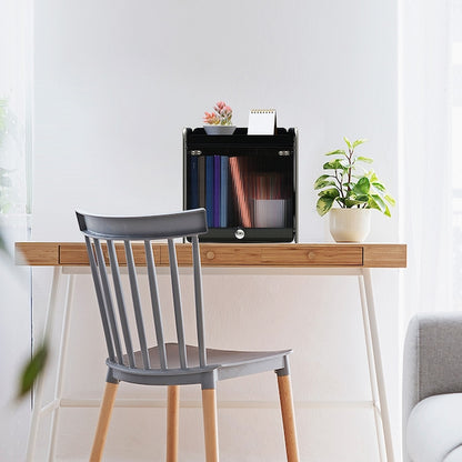 Metal Cosmetic Storage Organizer with Flip Door - detail view