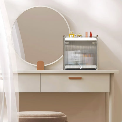 Metal Cosmetic Storage Organizer with Flip Door - lifestyle