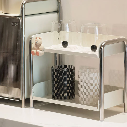 Elle Stainless Steel 2-Tier Kitchen Storage Rack