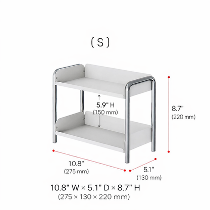Elle Stainless Steel 2-Tier Kitchen Storage Rack
