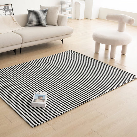 Point Striped Textured Rug
