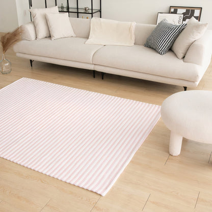 Point Striped Textured Rug
