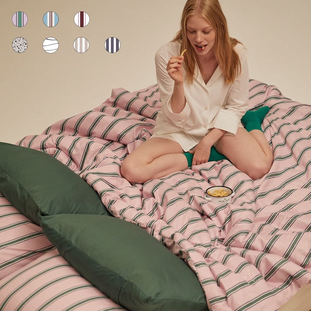 Modern Stripe All Season Comforter Set