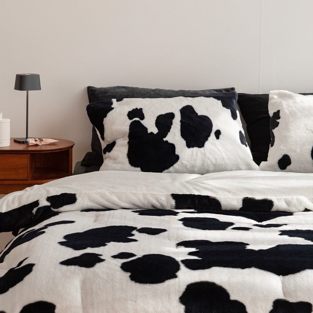 Cow Pattern Premium Raschel Pillow Cover