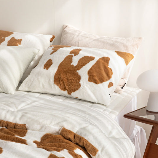 Cow Pattern Premium Raschel Pillow Cover