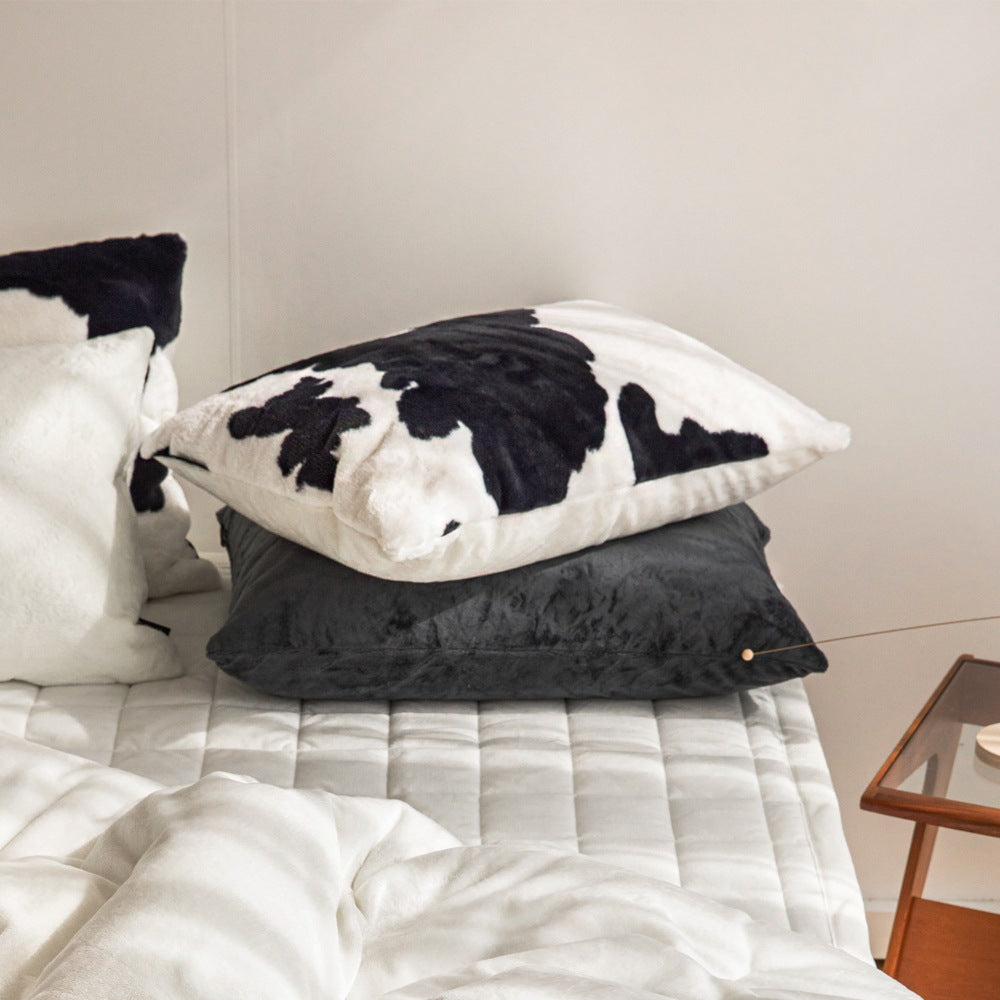 Cow Pattern Premium Raschel Pillow Cover