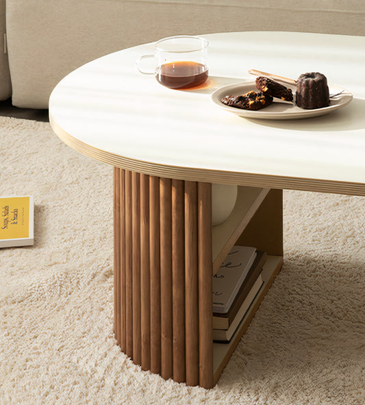 Sculpted Wood Coffee Table