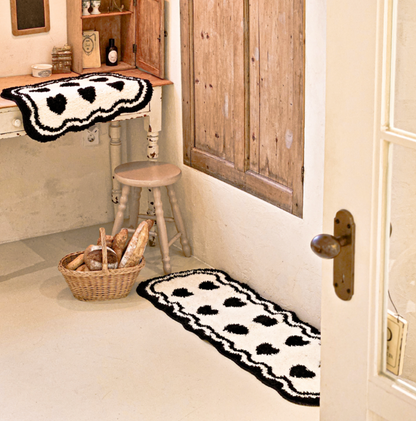 Cream Crush Heart Rug