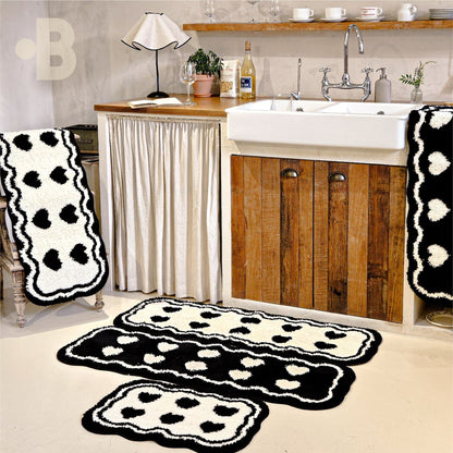 Cream Crush Heart Rug