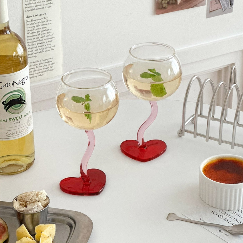 Love Wave Wine Glass Set of 2