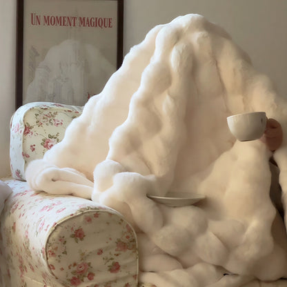 Premium Mink Latte Faux Fur Blanket