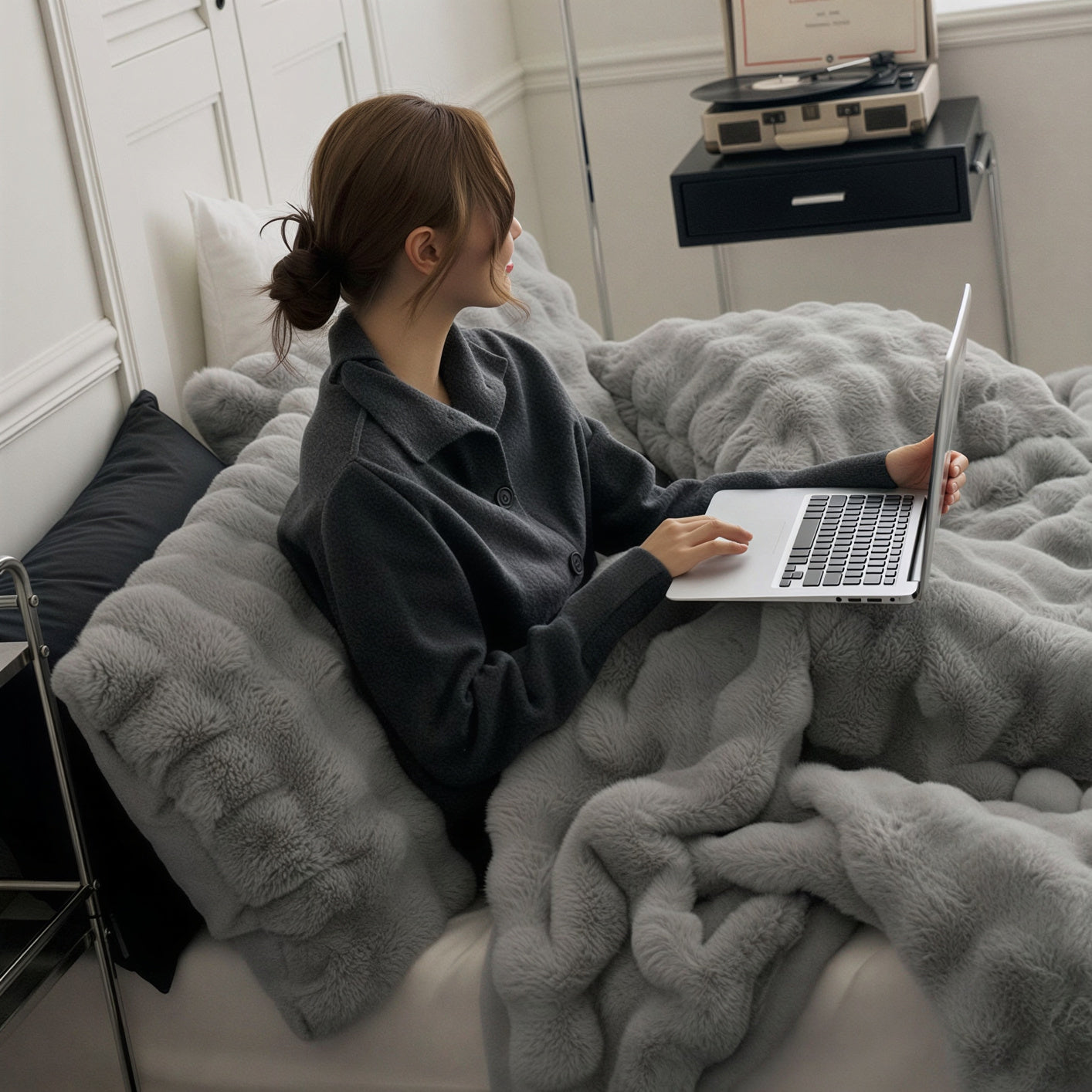 Premium Mink Latte Faux Fur Blanket