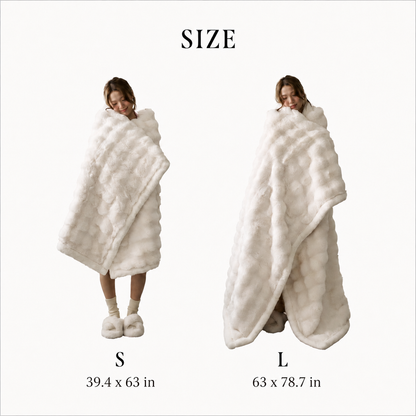 Premium Mink Latte Faux Fur Blanket