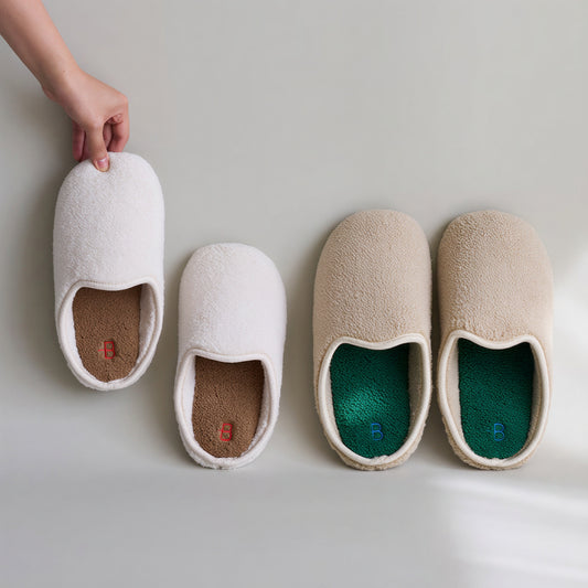 Smile Bear Sherpa Cushioned Indoor Slippers
