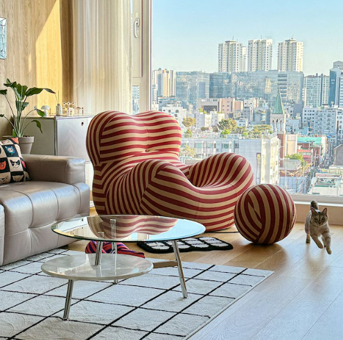 Stripe Accent Lounge Chair