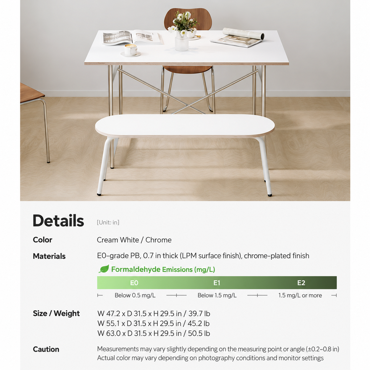 Point Chrome Mid-Century Dining Table