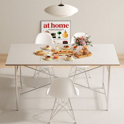 Point Chrome Mid-Century Dining Table