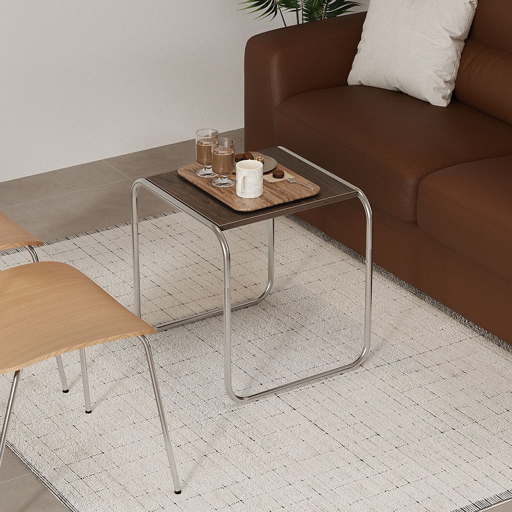 Point Canoe Chrome Mid-Century Coffee Table