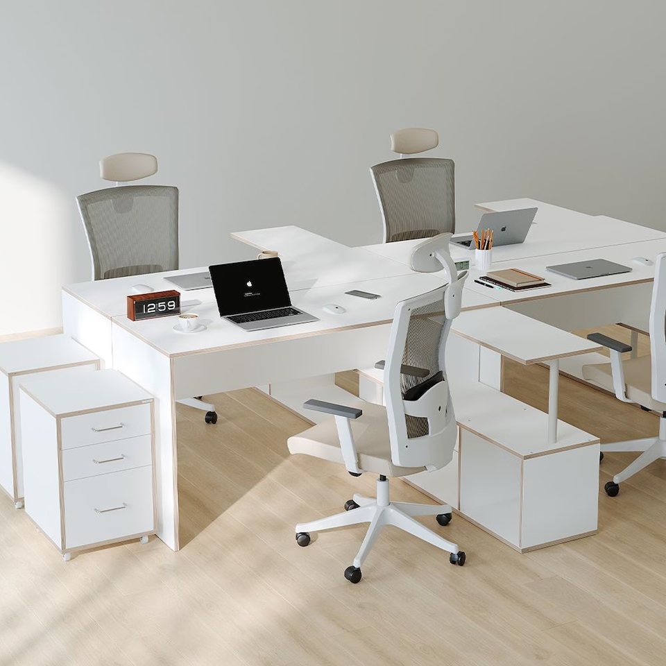 Bridge E0 Corner Desk & Bookshelf Set