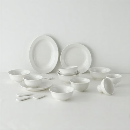 Esti Basic Glossy Dinnerware Set for 4 (17-Piece)