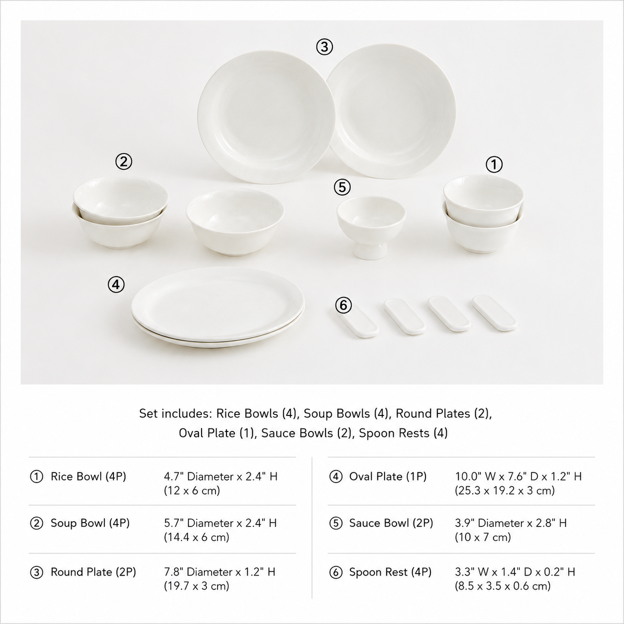 Esti Basic Glossy Dinnerware Set for 4 (17-Piece)