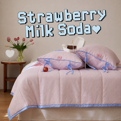 Ribbon Cake Fitted Pad Bedding Set (Transitional & Summer)