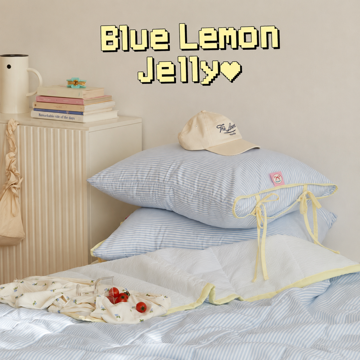 Ribbon Cake Fitted Pad Bedding Set (Transitional & Summer)