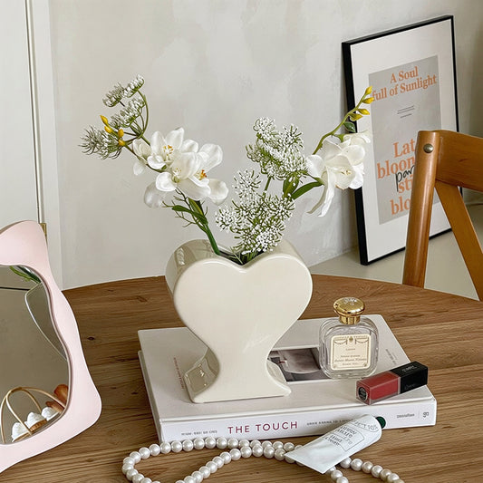 Heart Shaped Ceramic Vase