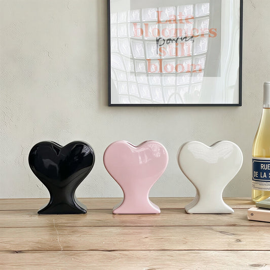 Heart Shaped Ceramic Vase