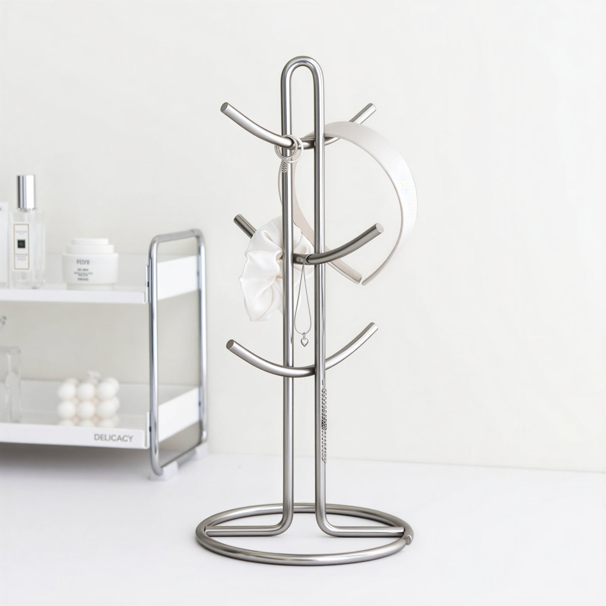 Modern Stainless Steel Mug Tree