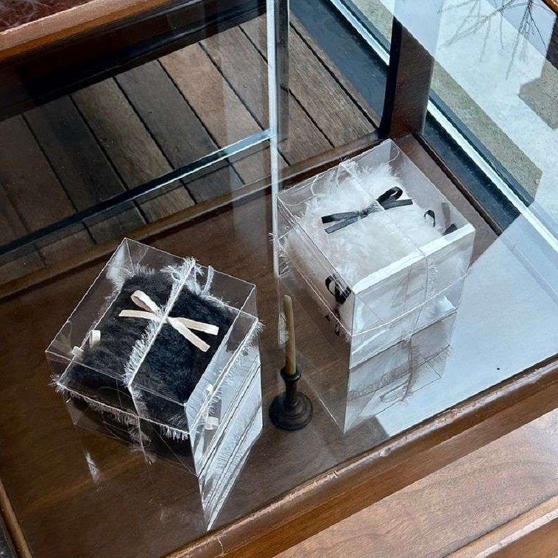 Ribbon Faux-Fur Pot Cover