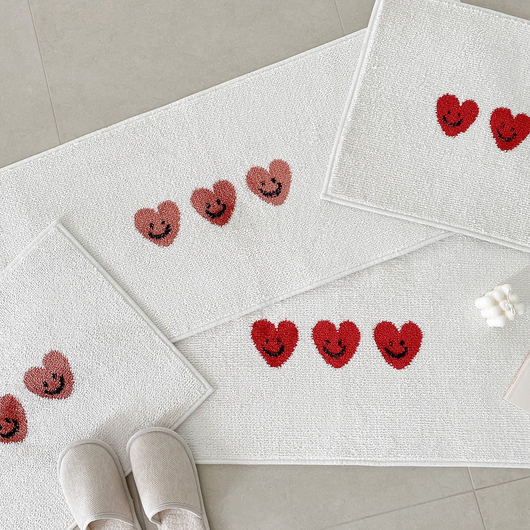 Heart Bath & Kitchen Mat
