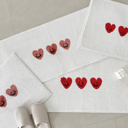 Heart Bath & Kitchen Mat