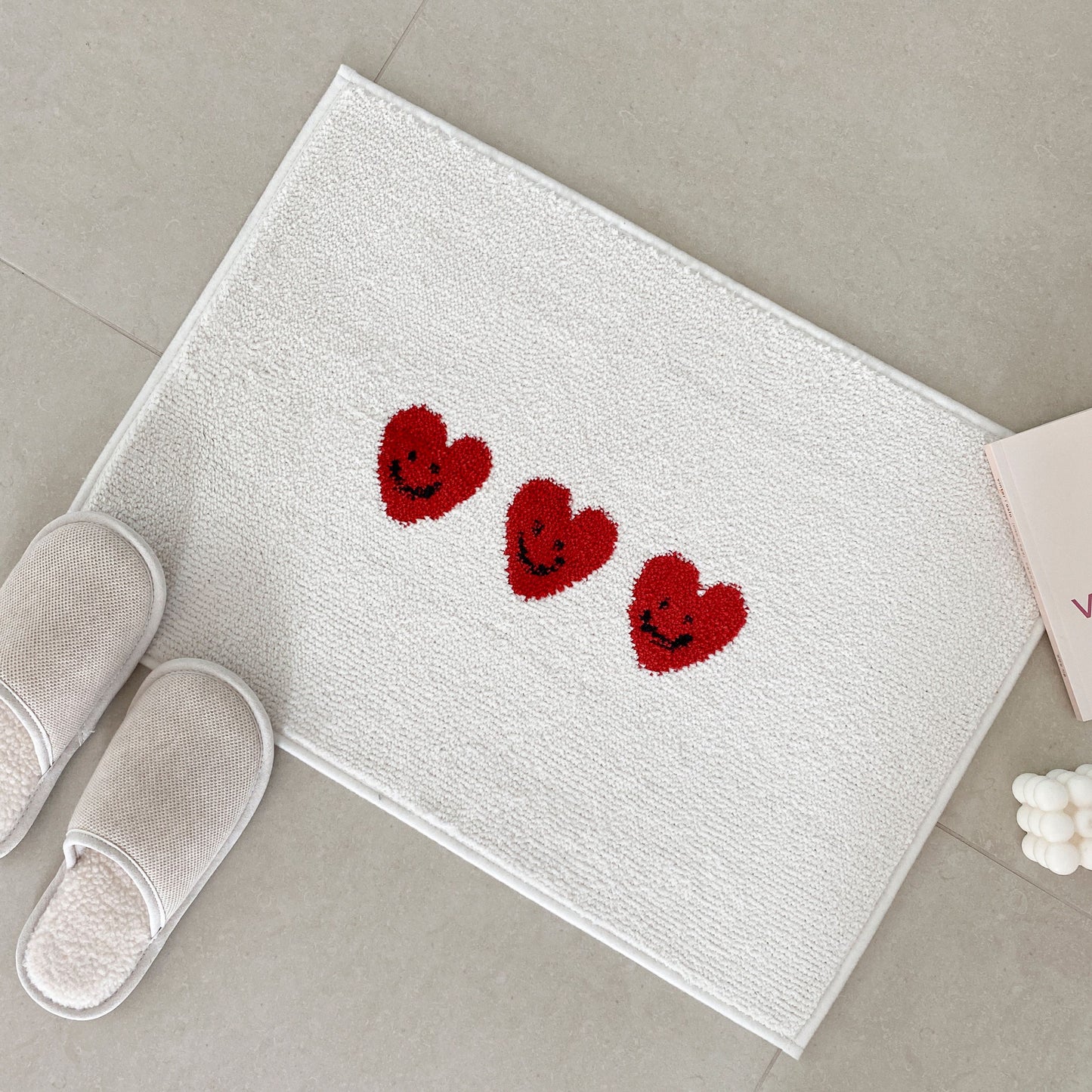 Heart Bath & Kitchen Mat