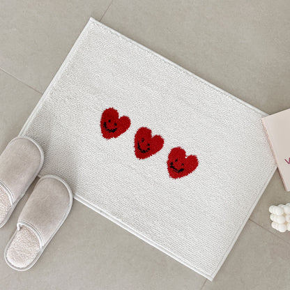 Heart Bath & Kitchen Mat