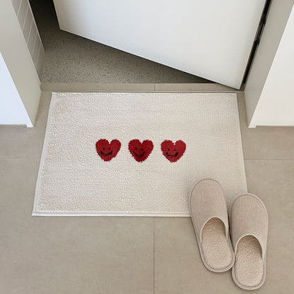 Heart Bath & Kitchen Mat