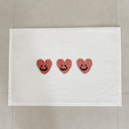 Heart Bath & Kitchen Mat