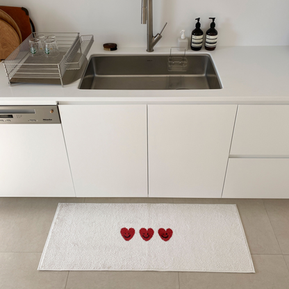 Heart Bath & Kitchen Mat
