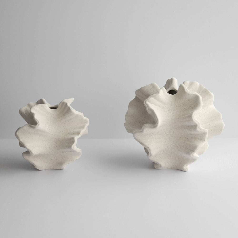 Ruffled Ceramic Vase