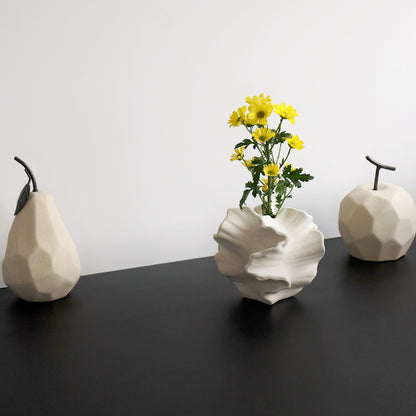 Ruffled Ceramic Vase