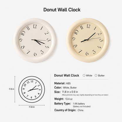 Donut Silent Lightweight Wall Clock