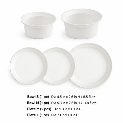 Esti Simple White Dinnerware Set (5-Piece)